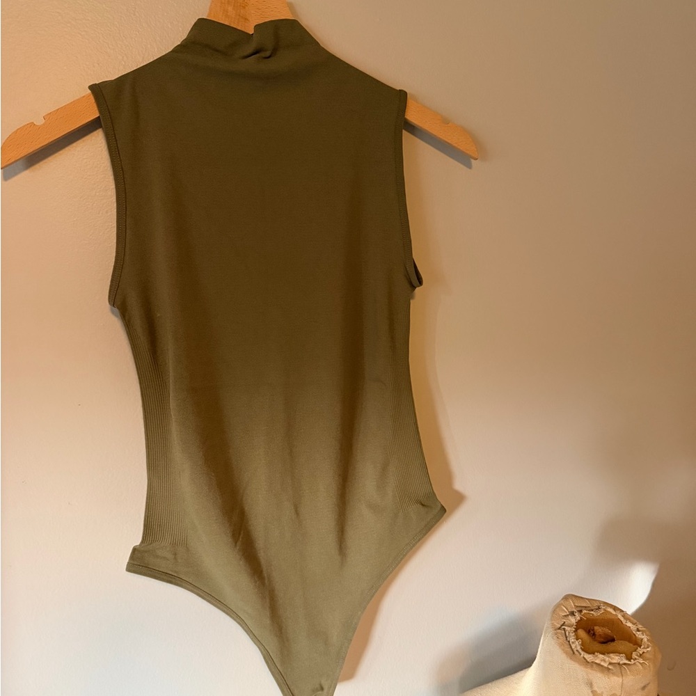 Madrag Olive High-Neck Bodysuit
